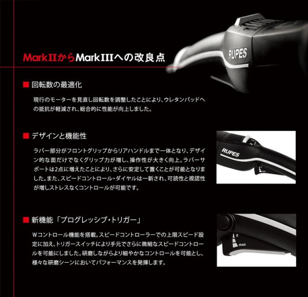 AW独自1年保証付き RUPES LHR15 MarkIII MARK3 MK3 ルペス マーク3 純正コードクリップ付き 正規品PSEマーク付き100V日本仕様  - アクアウイング公式 カーケアSTOREダイレクト